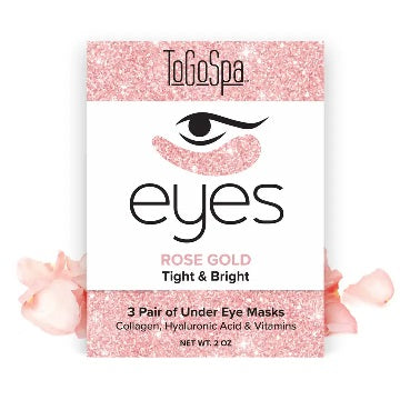 Rose Gold Eye Mask - Tight & Bright (3 pack)