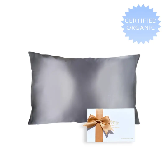 Honeylux Organic Silk Pillowcase (multiple colors/sizes)